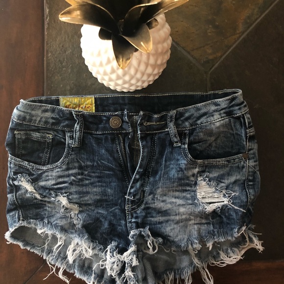 Machine Pants - Destroyed Jean Shorts